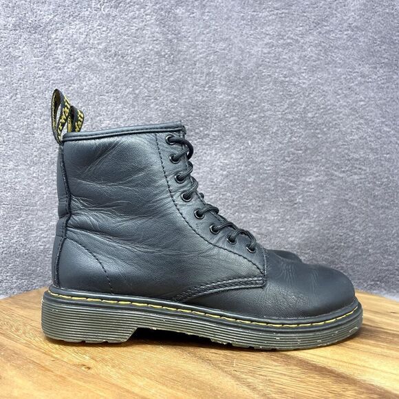 Dr. Martens 1460 J Black Leather Lace Up/Zip Ankle Boots Kid’s Size US 2 - Picture 1 of 8